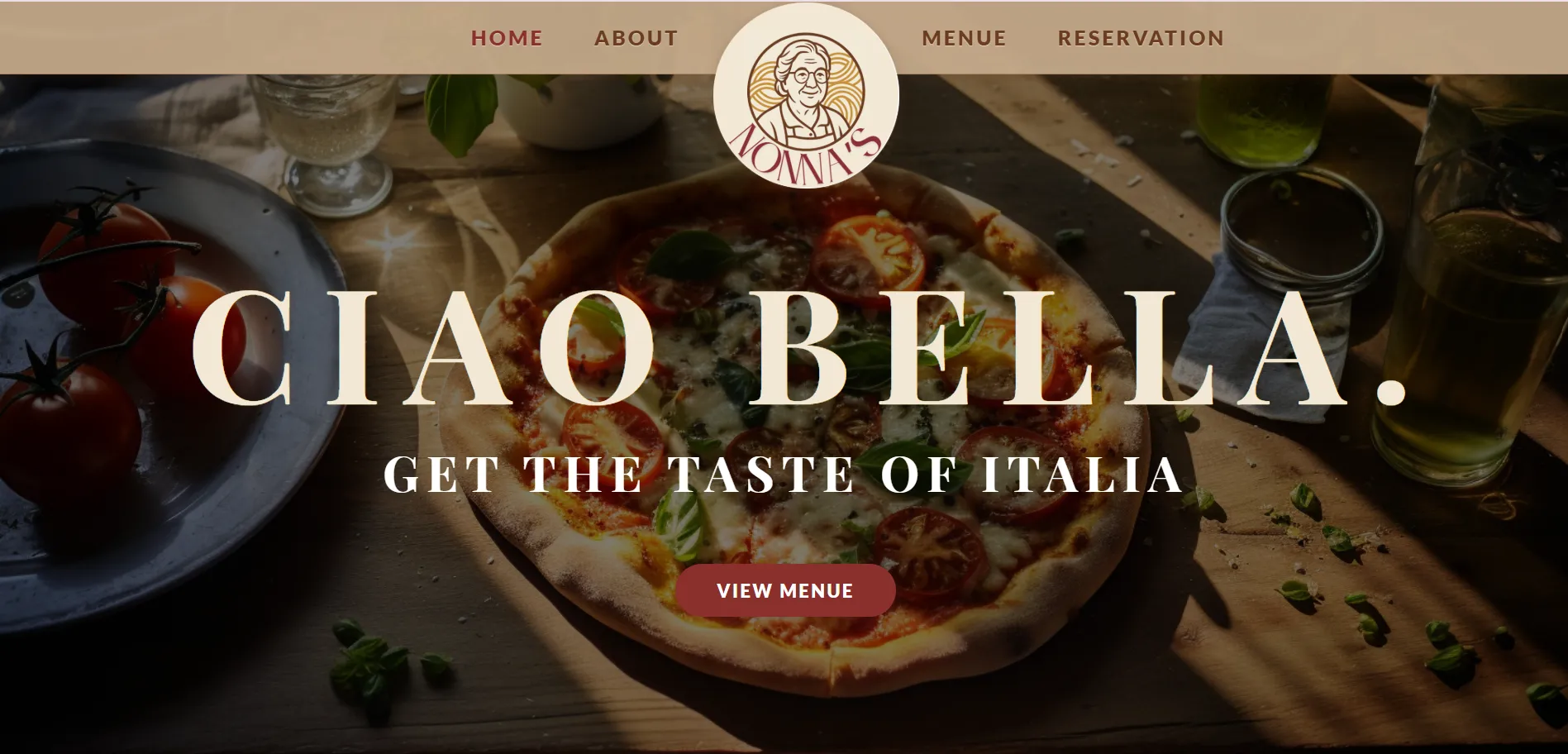 Nonna's Restaurant - Modern website for an Italian restaurant